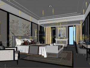 bedroom hotel suites designed a complete 22 3D Model