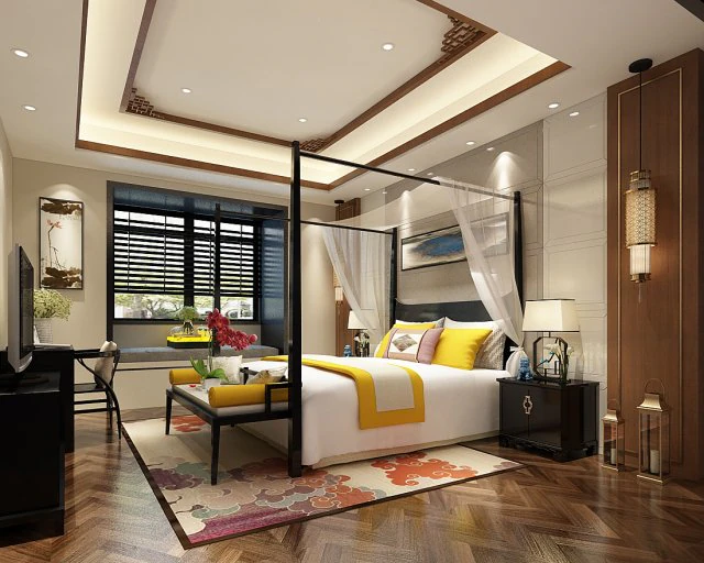 bedroom hotel suites designed a complete 23 3D Model .c4d .max .obj .3ds .fbx .stl .blend 