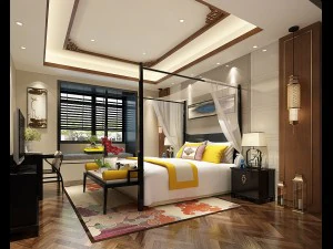 bedroom hotel suites designed a complete 23 3D Model