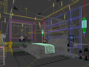 bedroom hotel suites designed a complete 23 3D Model