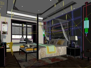 bedroom hotel suites designed a complete 23 3D Model