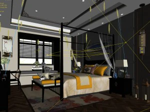 bedroom hotel suites designed a complete 23 3D Model
