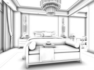 bedroom hotel suites designed a complete 24 3D 모델