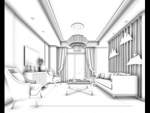 bedroom hotel suites designed a complete 24 3D 모델