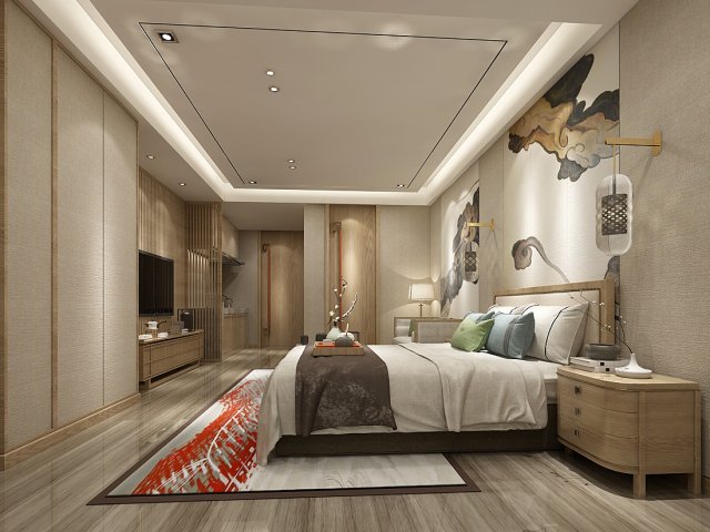 bedroom hotel suites designed a complete 25 Modelo 3D .c4d .max .obj .3ds .fbx .stl .blend 