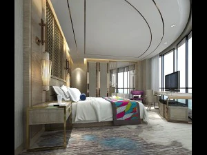 Hotelsuiten mit insgesamt 26 Schlafzimmern 3D Modell