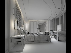 bedroom hotel suites designed a complete 26 3D Model