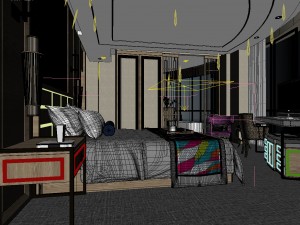 bedroom hotel suites designed a complete 26 3D Model