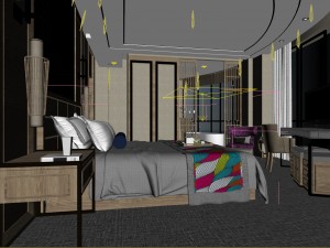 bedroom hotel suites designed a complete 26 3D Model