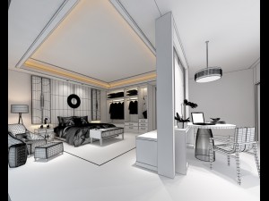 bedroom hotel suites designed a complete 28 3Dモデル