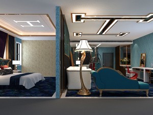 bedroom hotel suites designed a complete 33 3D Model