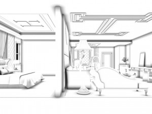 bedroom hotel suites designed a complete 33 3D Model