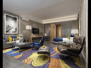 bedroom hotel suites designed a complete 34 3D 모델