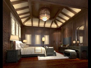 Le suite dell'hotel con camera da letto hanno progettato un totale di 36 Modello 3D