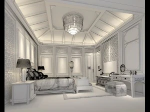 bedroom hotel suites designed a complete 36 3D Model