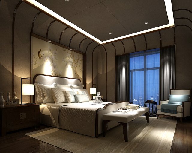 bedroom hotel suites designed a complete 37 Modello 3D .c4d .max .obj .3ds .fbx .stl .blend 
