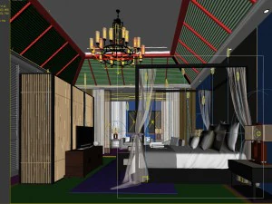 bedroom hotel suites designed a complete 38 3D Model