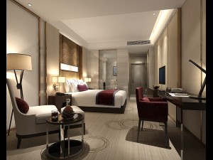 bedroom hotel suites designed a complete 40 3D Model