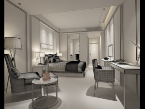 bedroom hotel suites designed a complete 40 3D 모델