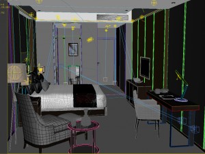 bedroom hotel suites designed a complete 40 3D 모델