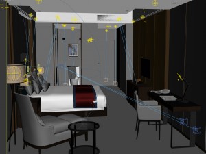 bedroom hotel suites designed a complete 40 3D 모델