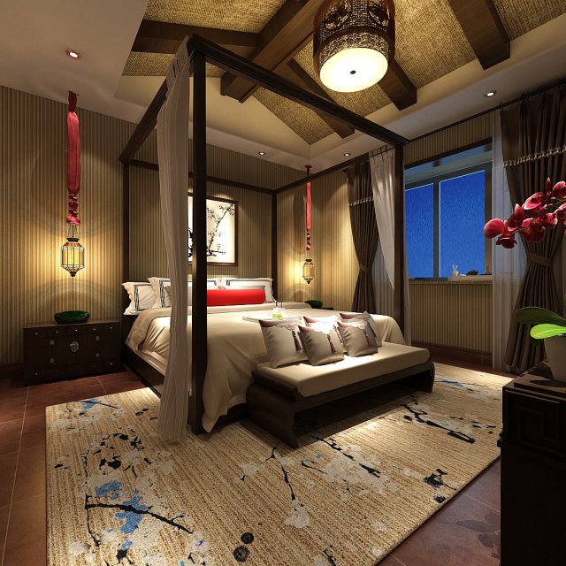 bedroom hotel suites designed a complete 41 Modèle 3D .c4d .max .obj .3ds .fbx .stl .blend 