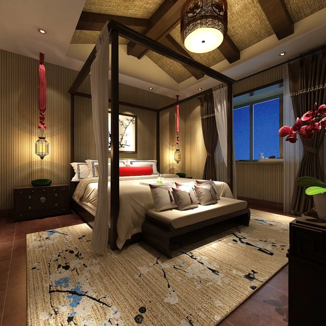 bedroom hotel suites designed a complete 41 3D Model .c4d .max .obj .3ds .fbx .stl .blend 