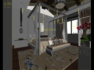 bedroom hotel suites designed a complete 41 3D Model