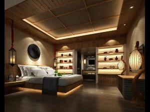 침실 호텔 스위트는 전체 43개를 디자인했습니다. 3D 모델