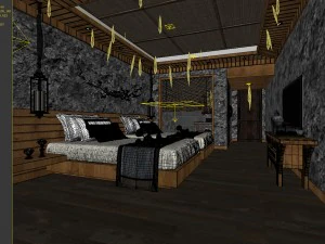 bedroom hotel suites designed a complete 44 3D Model