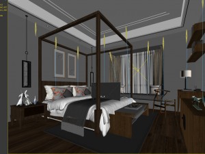 bedroom hotel suites designed a complete 45 Modelo 3D