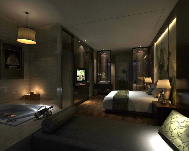 bedroom hotel suites designed a complete 47 3D Model .c4d .max .obj .3ds .fbx .stl .blend 