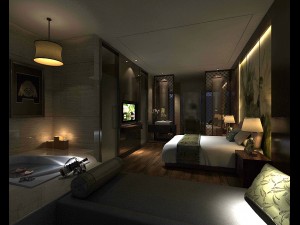 bedroom hotel suites designed a complete 47 3D Model