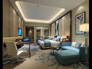 침실 호텔 스위트는 전체 51개를 디자인했습니다. 3D 모델