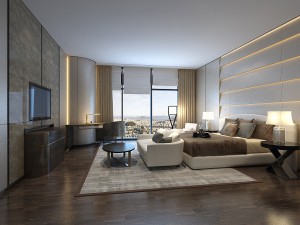 bedroom hotel suites designed a complete 56 3D Model