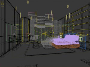 bedroom hotel suites designed a complete 56 3D Модель