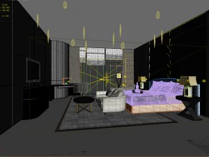 bedroom hotel suites designed a complete 56 3D Model