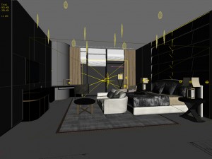 bedroom hotel suites designed a complete 56 3D Модель