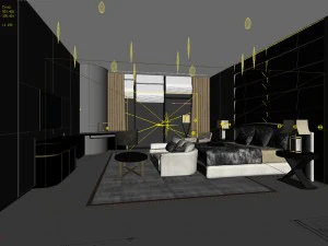 bedroom hotel suites designed a complete 56 3D Model