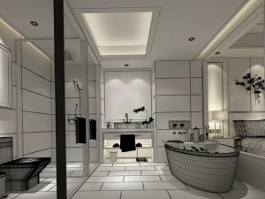 bedroom hotel suites designed a complete 58 3D Model