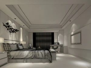 bedroom hotel suites designed a complete 58 3D Model