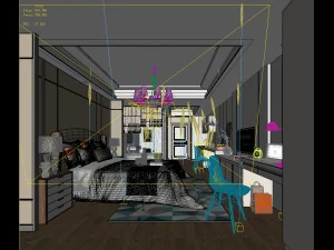 bedroom hotel suites designed a complete 61 3D Model