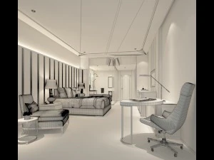 bedroom hotel suites designed a complete 63 3D Model