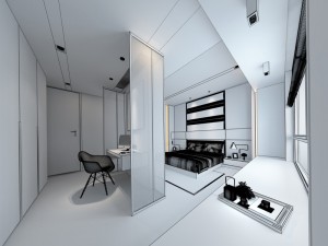 bedroom hotel suites designed a complete 64 3D Model