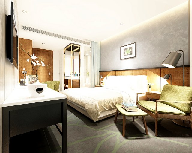 bedroom hotel suites designed a complete 66 Model 3D .c4d .max .obj .3ds .fbx .stl .blend 