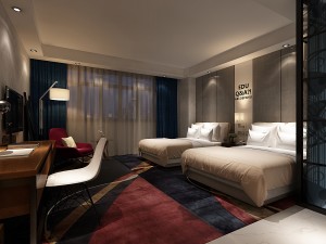 bedroom hotel suites designed a complete 68 3D Model