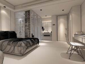 bedroom hotel suites designed a complete 68 3D Model