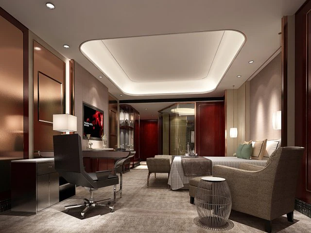 suites de hotel de un dormitorio dise&ntilde;adas en un completo 74 Modelo 3D .c4d .max .obj .3ds .fbx .stl .blend 