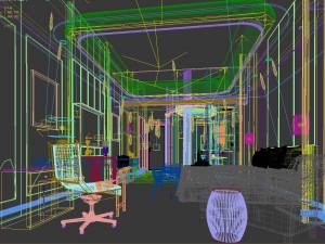bedroom hotel suites designed a complete 74 3D Model