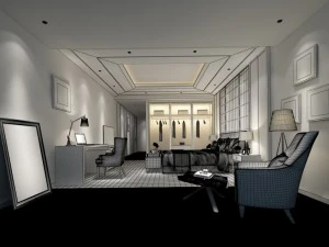 bedroom hotel suites designed a complete 76 3D Model